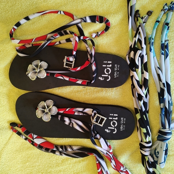 Joli Lace Up Sandals with Changeable Straps Never Worn - Picture 1 of 5